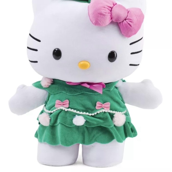 Hello Kitty 2024 Christmas Tree Plush Door Holiday Greeter 20" Tall 16" Wide - Picture 5 of 5